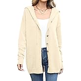 TASAMO Women's Button Down Hoodie Cardigan Sweaters Long Sleeve Fall Fashion Open Front Knit 2025 Winter Outerwear Coats