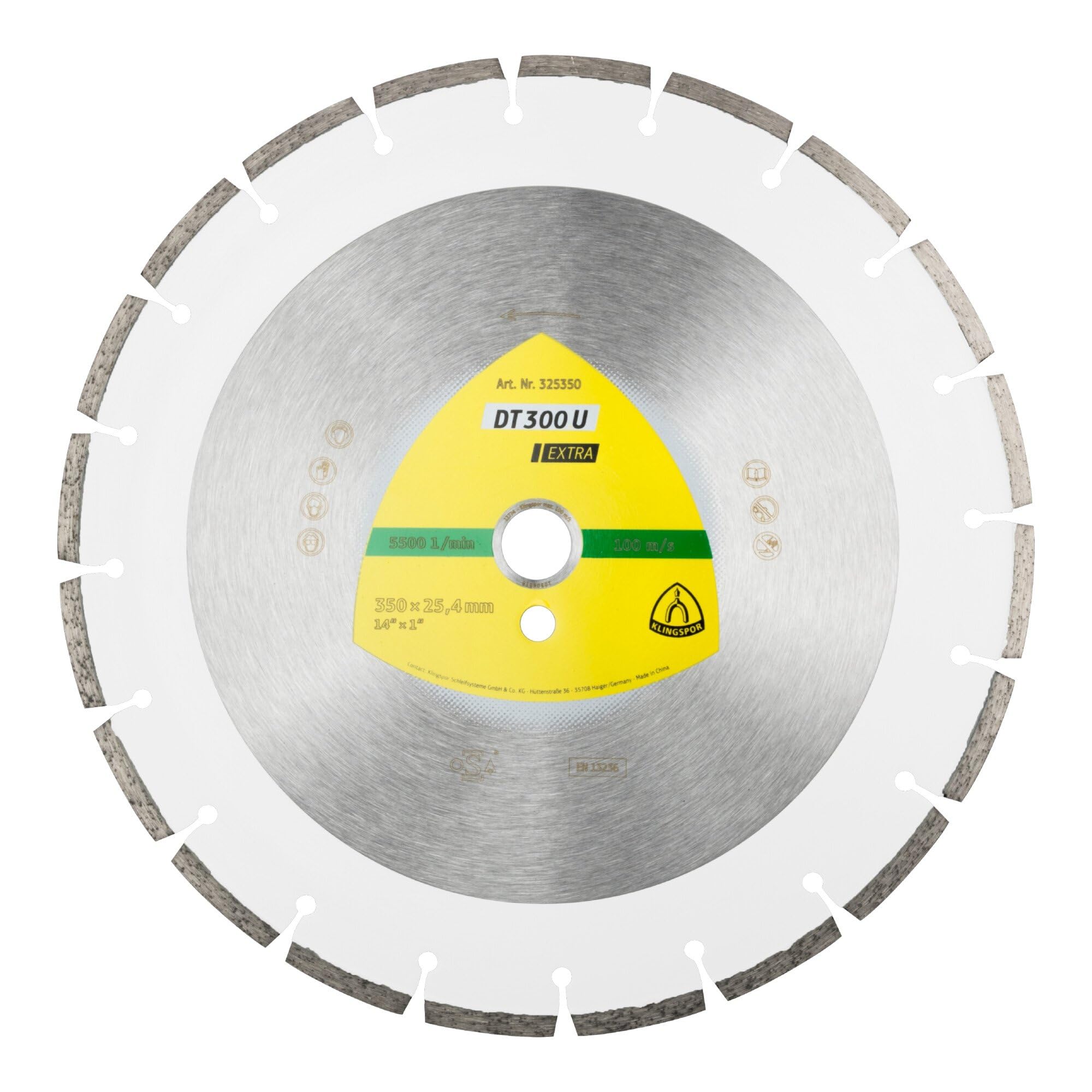 KLINGSPOR Diamond cutting disc DT300U Extra for table saw, diameter 300 mm, holder 30 mm, 325351