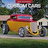 Red Robin 2026 Custom Cars Monthly Wall Calendar | 12" x 24" Open | Premium Thick & Sturdy Paper | Hangable 12 Month Calendar | Lined Notes & To Do Area | Vivid Images | Plastic Free