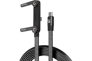 chubbycable StandLite 240W Braided Fast Charge Cable with Built-in Phone Stand T-Shaped Foldable Durable USB-C Cord 90 Degree