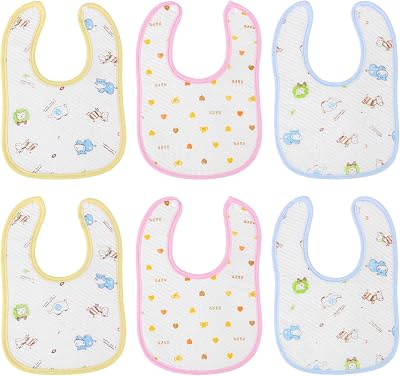 Vicloon Baby Bibs 6 Pack Press Stud Soft Muslin Unisex Drool Bibs