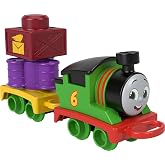 Thomas &amp; Friends Toddler Toy My First Percy Push-Along Train with Stacking Cargo for Kids Ages 18+ Months