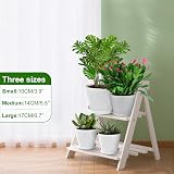 KINGLAKE 8Pcs 17cm White Plastic Plant Pots with Trays Indoor Outdoor view 6