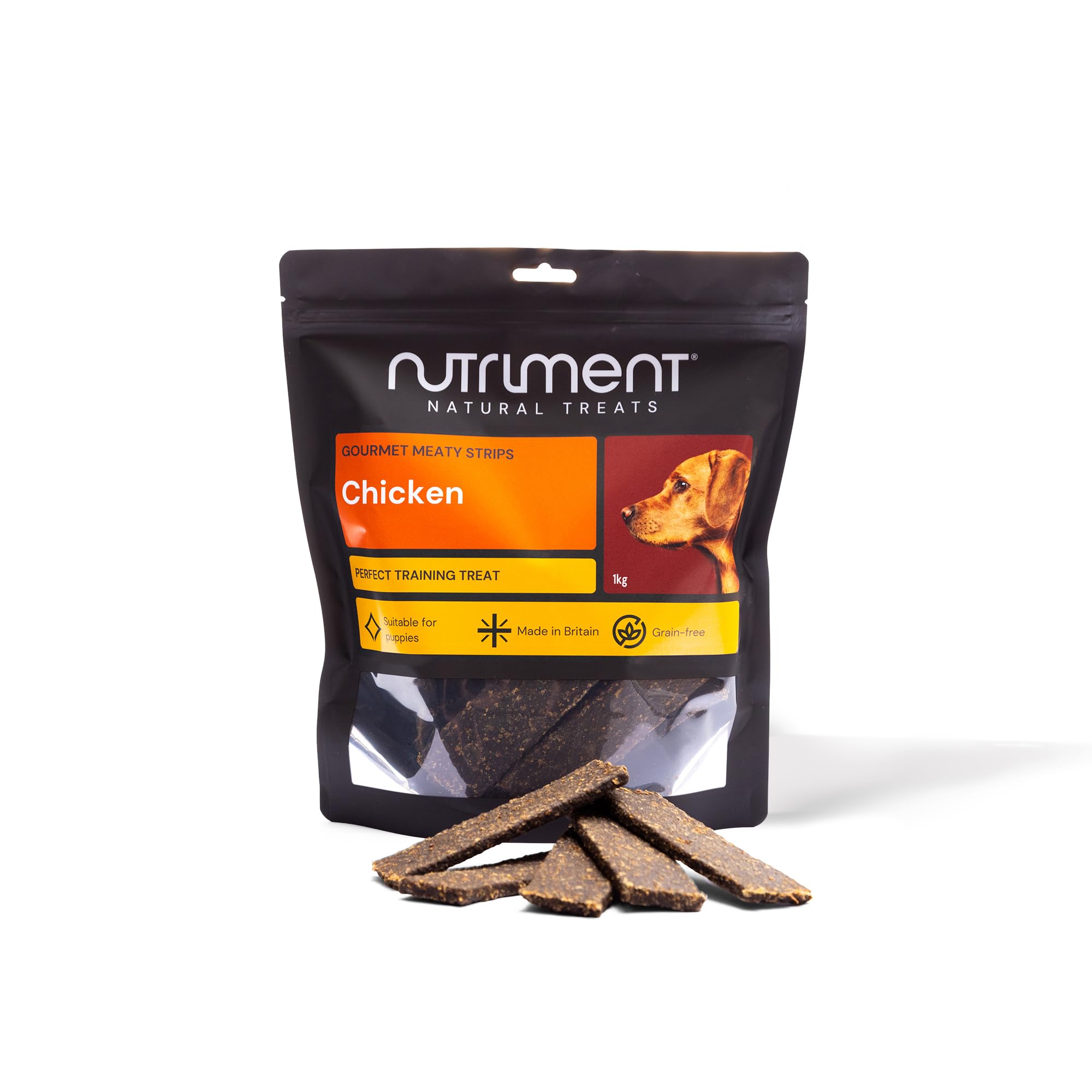 Natural Treats Gourmet Chicken Meaty Strips (1kg) British Made Grain Free Natural Air Dried Dog Chew Treats