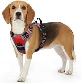 Eagloo Dog Harness Small Adjustable No Pull Reflective Red S