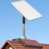 for Starlink Gen 2 Roof Ridge Mount, No-Drill Starlink Pole Mount | Aluminum Alloy Roof Mounting Kit with Pipe Adapter, Tilt Adjustable Compatible with Starlink Gen2 &amp; Standard Actuated