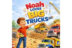 Noah Loves Big Trucks: A Fun Construction Truck Adventure for Kids Ages 3–6 | Personalized Name Book for Boys Who Love Big Ma