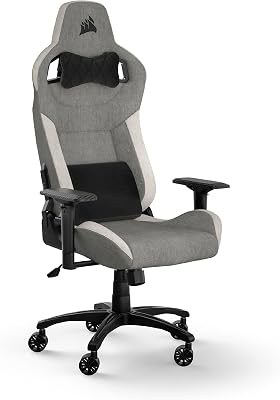 T3 Rush Fabric Silla para Juegos (2023) – Gris y Blanco