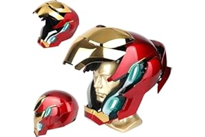 CHUDEILO Iron-Man MK 50 1:1 Wearable Helmet - Voice, Touch, and RC with LED Eyes, Realistic Sound Effects, Movable Back and Ear Panels, Perfect for Cosplay and Collectible Figures for Adults and Teens