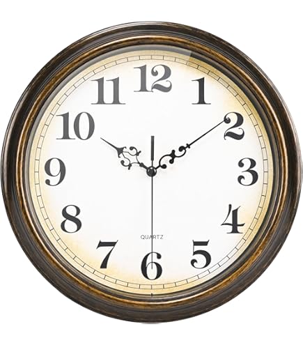 Amazon.com: Foxtop Retro Silent Non-Ticking Round Classic