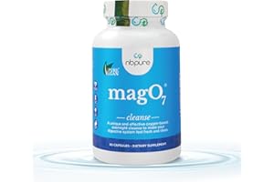 nbpure MagO7 - Natural Colon Cleanse & Detox | Occasional Constipation Relief, Stool Softening, & Bloating Support for Men & Women | Ozonated Magnesium Oxide, 90 Capsules