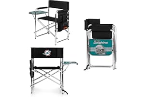 PICNIC TIME NFL Unisex-Adult NFL Sports Chair with Side Table, Beach Chair, Camp Chair for Adults