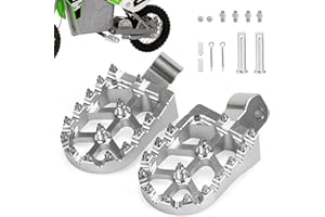 XINGWU Dirt Bike Foot Pegs for MX650 CNC Aluminum Pegs Heavy-Duty Foot Rest Pedals Compatible with Razor MX650 MX500 SX500 Electric Dirt Bikes Footpegs (Silver)
