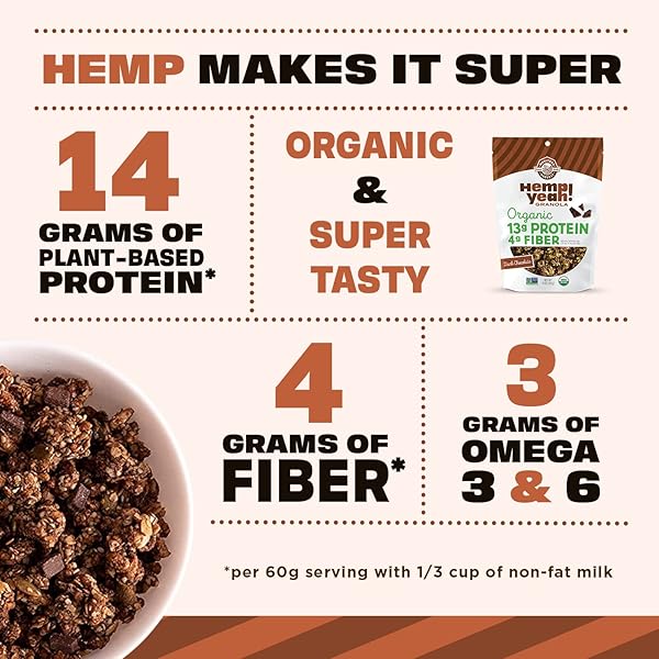 MANITOBA HARVEST HEMP YEAH SUPERSEED GRANOLA, DARK CHOCOLATE – 10OZ – 11G PROTEIN, 4G FIBER, 3.5G OMEGA 3 & 6 PER 60G SERVING – WITH HEMP & PUMPKIN SEEDS – VEGAN, NON-GMO PROJECT VERIFIED