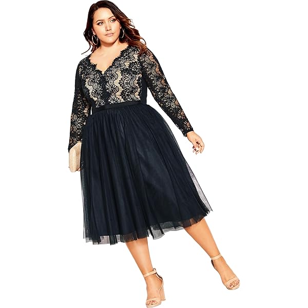 City Chic Women's Plus Size Dress - Lace Whisper, 12 at Amazon Women's  Clothing store