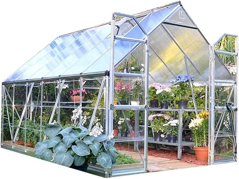 Palram Build Grow 8 Ft X 12 Ft Hybrid Greenhouse Kit Amazon