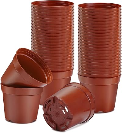 Muzhira 12cm Seed Starter Pots 10pcs Plastic Nursery Pots for Seedlings