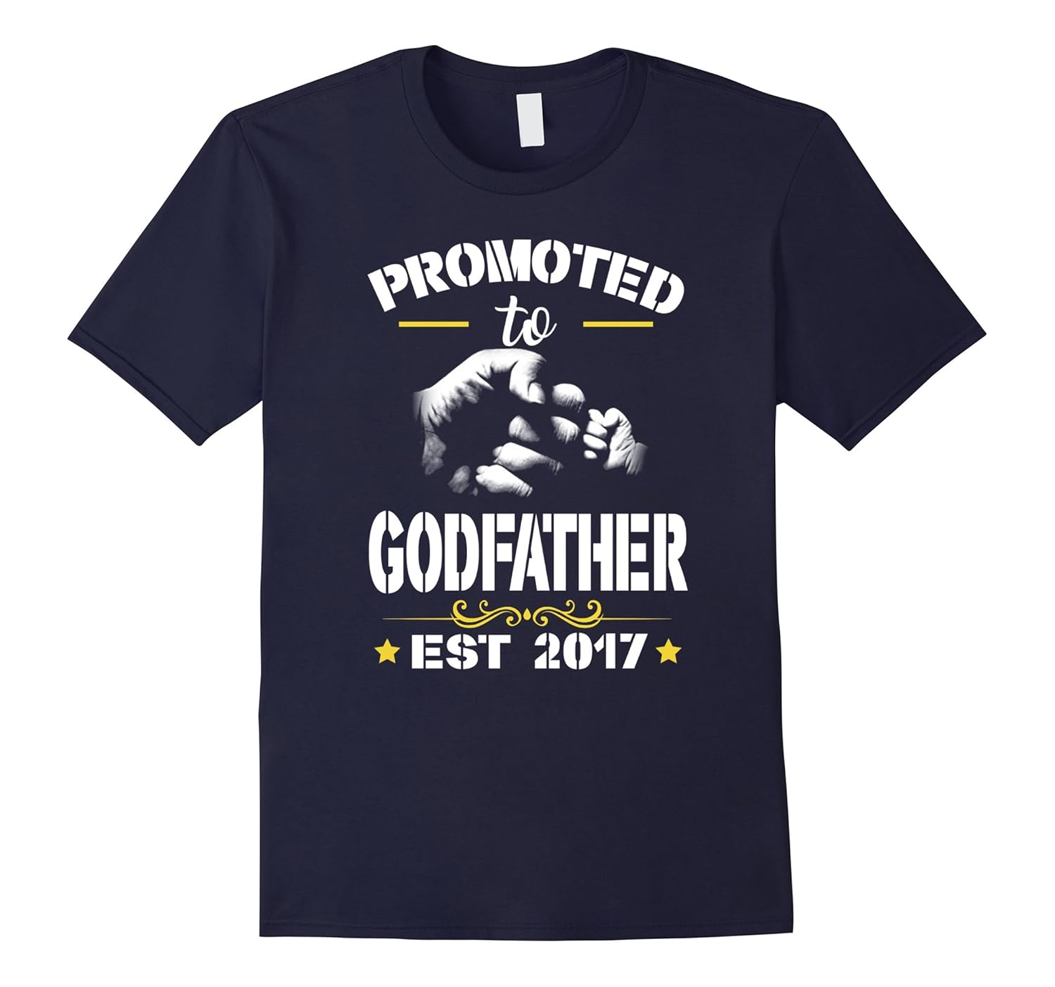 Men's Promoted to Godfather est 2017 t-shirt gift new Godfather-Rose