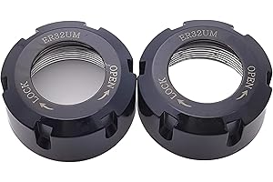 HIM1MY 2pcs ER32-UM Collet Clamping Nut With Dynamic Balance Holes for CNC Milling Chuck Holder Lathe