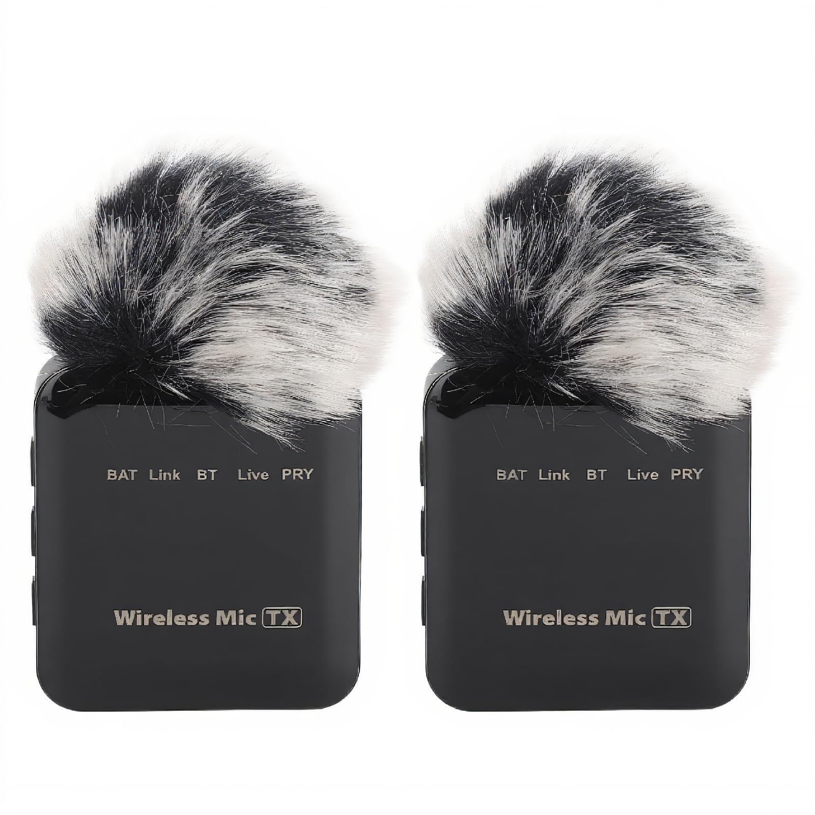 Dual Wireless Lavalier Microphone for Phone Laptop Computer with Omnidirectional Sound Reception, Intelligent Noise Reduction and 2.4GHz5.2 Connection, HD LED Display and Large