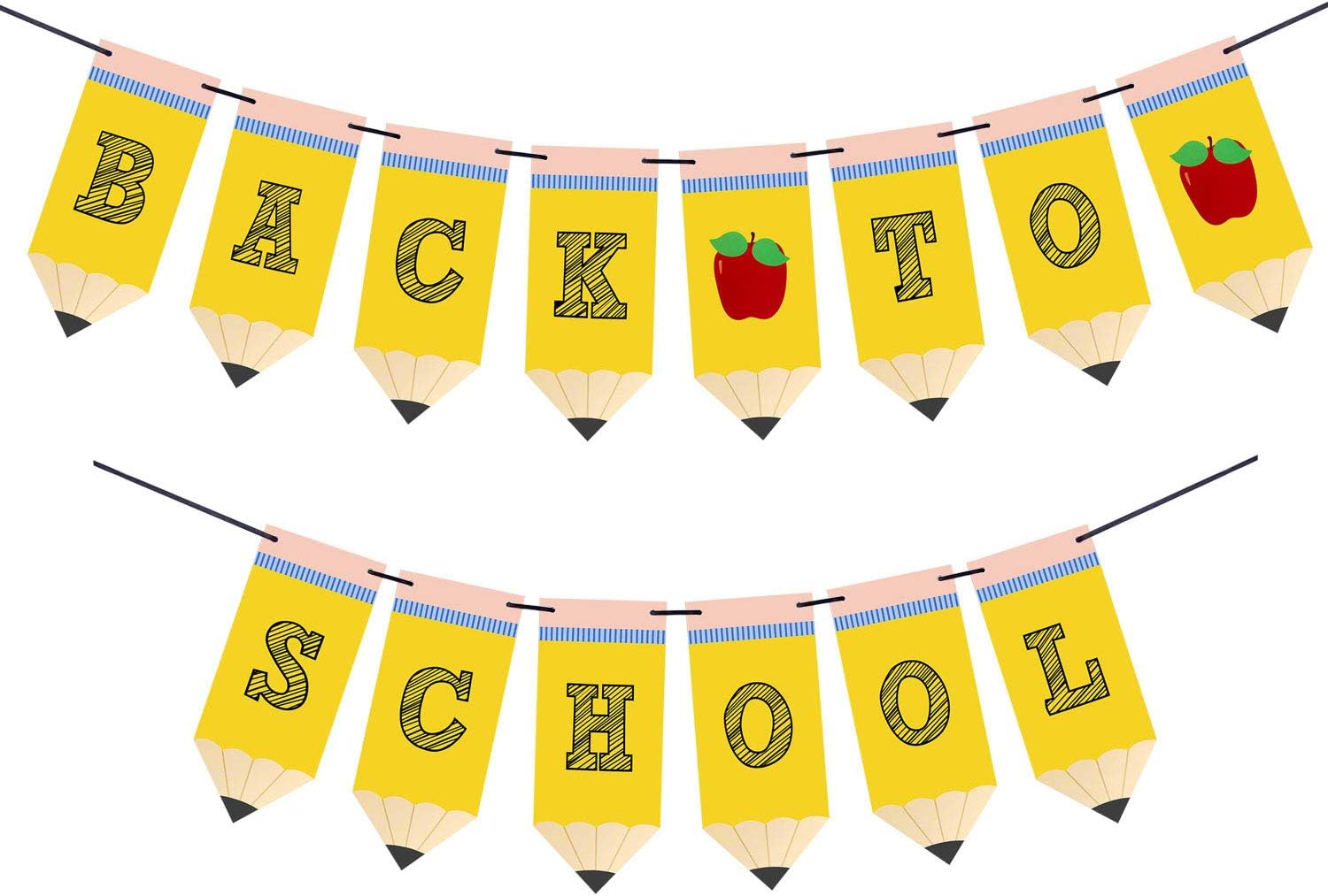 Amazon Com Back To School Pencil Banner First Day Of School