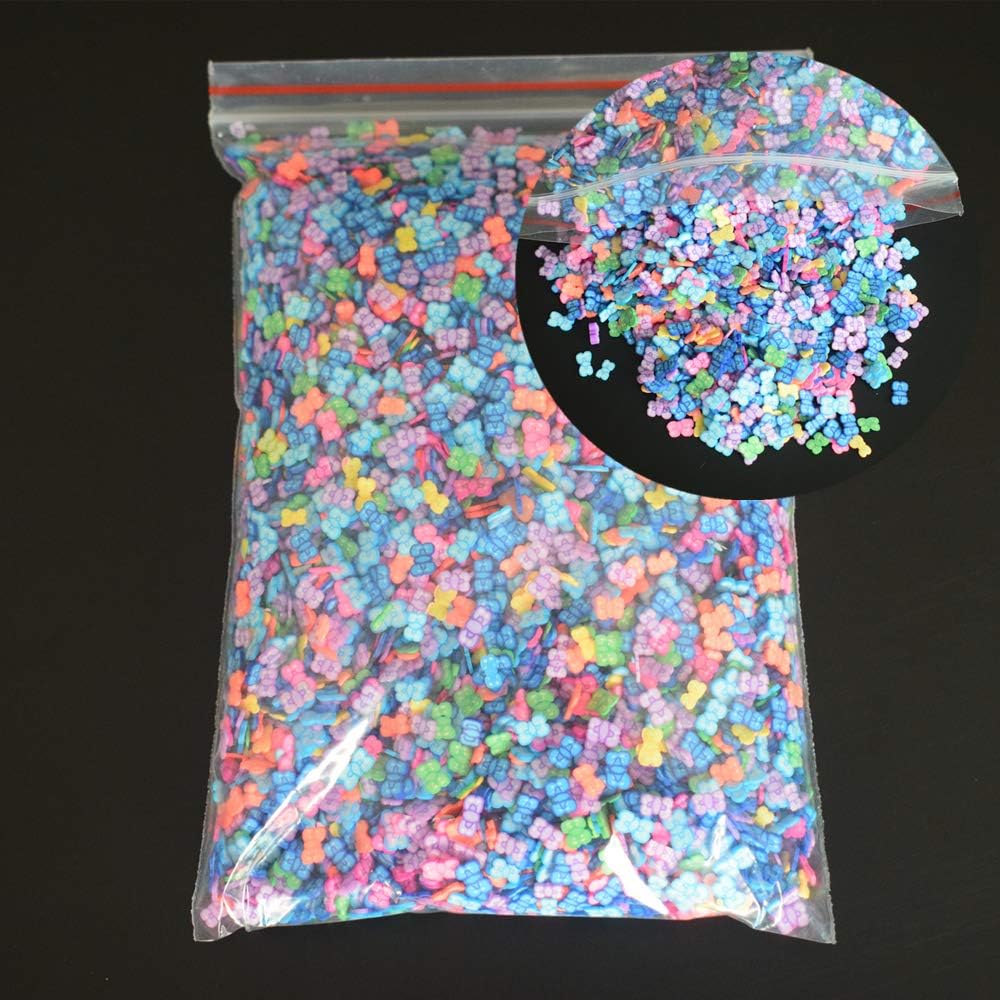 Mezerdoo 10000pcs/pack Nail Art 3d Fruit Feather Flowers Mix Designs Tiny Slices Polymer Clay DIY Beauty Nail Stickers Decorations (bow)