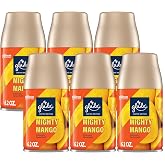 Glade Automatic Spray Refill, Mighty Mango, Scented Air Freshener for Home and Bathroom, 6.2 Oz, 6 Pack