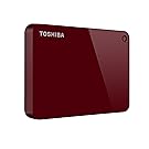 Toshiba Canvio Advance 2TB Portable External Hard Drive USB 3.0, Red (HDTC920XR3AA)