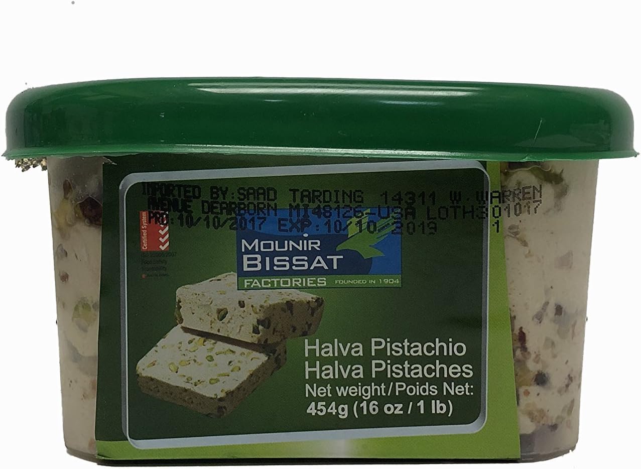 Mounir Bissat Sweet Halva Pistachio 1lb (16oz)