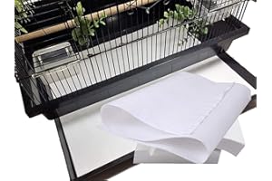 Bonaweite Bird Cage Liner Paper, Extra Large Size Pre Cut Sheets for Birdcages, Precut Absorbent Disposable Non-Woven Cages Cushion Pad Mat Accessories, Square-200 Sheets (17.7 in x 17.7 in) …