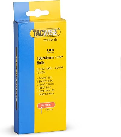 Tacwise 18G / 40mm Galvanised Brad Nails Pack of 1000