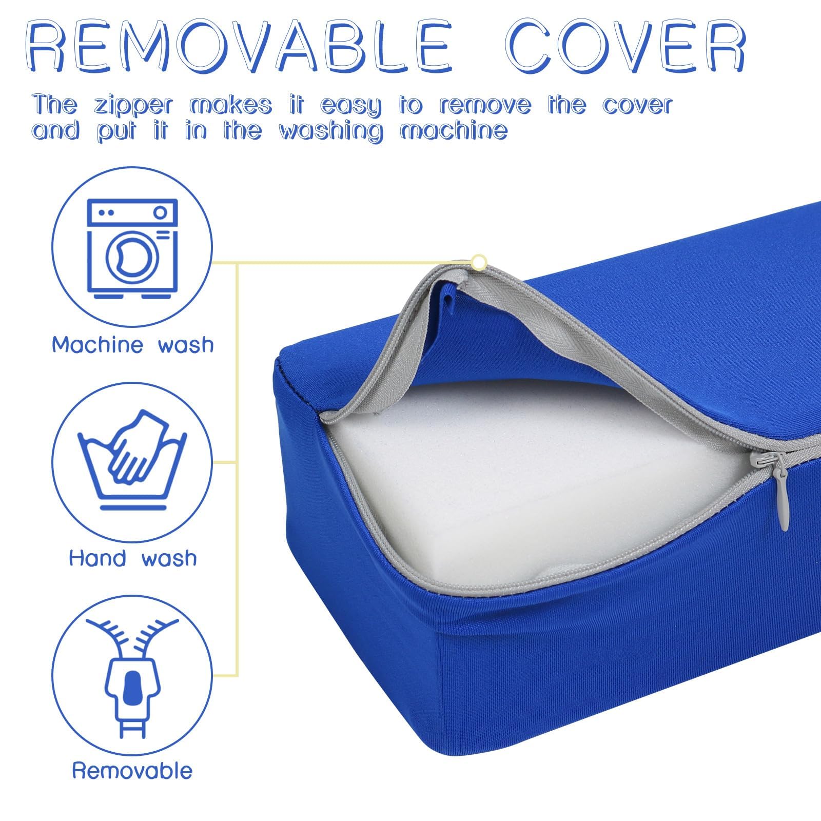 UHAPPYEE Toddler Foam Buliding Blocks - 12 Piece Fabric Covered in 2 Sizes Stacking Block Sets - Colourful Soft Play Set for Kids Idea for Building and Throwing Fun-Blue