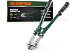 SANDPROX Small Bolt Cutters 14 Inch Heavy Duty Bolt Cutter with Soft Grip CR-V Steel Lightweight Bolt Cutters Wire Cutters for Cutting Small Fences, Steel Wire, Chains, Screws, Locks, and Rivet