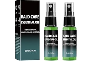 Bald Care Oil for Men, Moisturizing Bald Head Moisturiser, Scalp Care Oil Hydrates Dry Scalp for Daily Maintenance (2pcs)