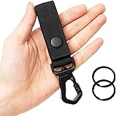 VEPKOIT Duty Belt Key Holder, Heavy Duty Molle Key Holder with Key Rings, Tactical Duty Belt Accessories Belt Clip Keychain