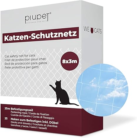 Piupet Filet De Protection Pour Chat Transparent Avec Corde De Fixation Extra Large Filet De Securite De Haute Qualite Pour Balcon Fenetres 8 X 3 M Transparent Amazon Fr Animalerie
