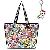 Tokidoki Clear Tote Bag with Unicorno Keychain Waterproof Transparent Beach Bag Purse Small Shoulder Bag Handbag for Women
