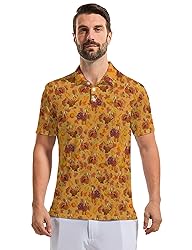 Xdceu Funny Golf Shirts for Men - Thanksgiving Golf
