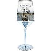 Pavilion Gift Company- Cheers To 65-18oz Milestone Birthday Celebration Family Friends 65th Birthday Kitchenware Wine Lover Wine Glass