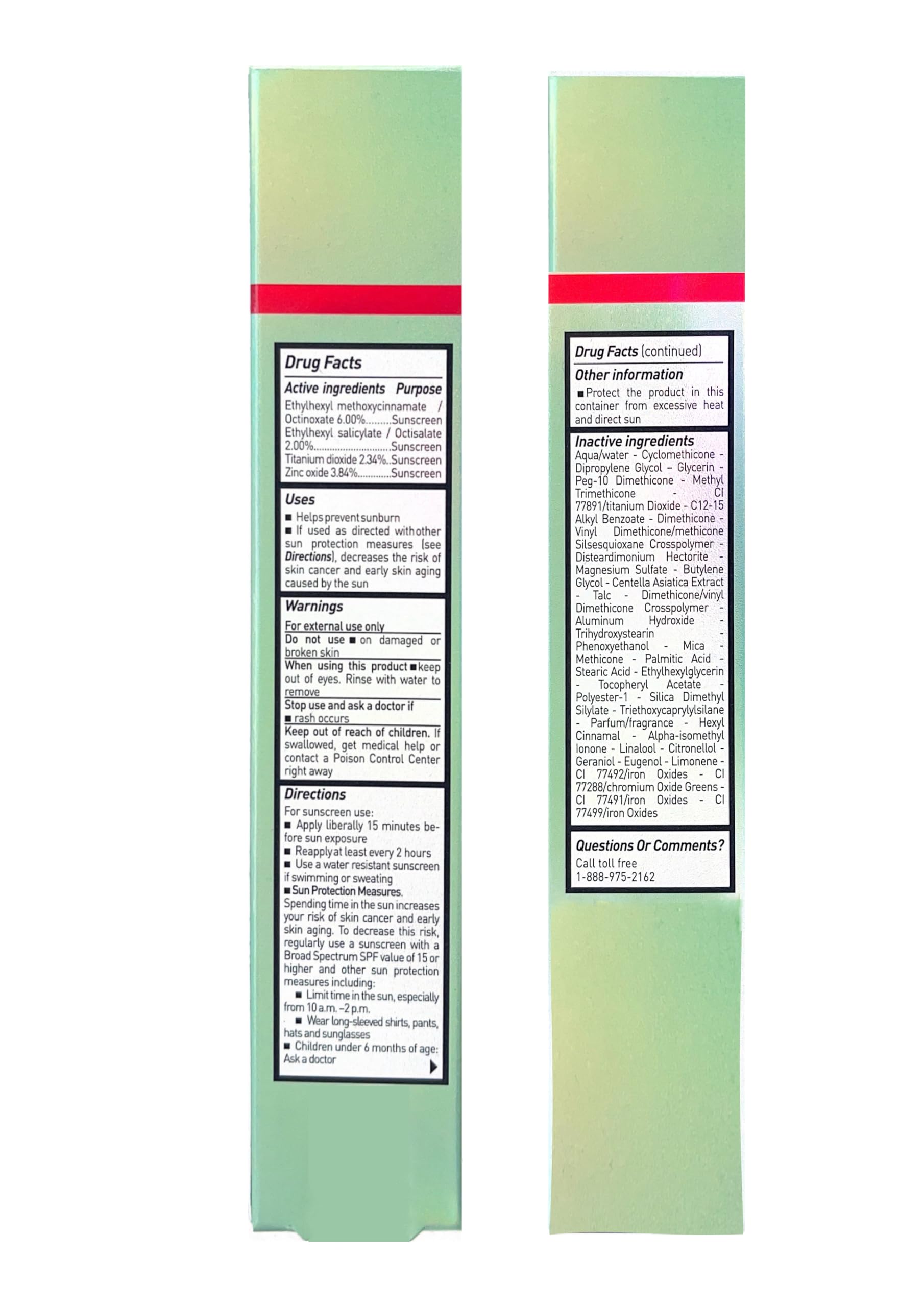 Erborian CC Red Color Correcting SPF 25 Green Pigment Cream, Neutralizes Redness, Calms Skin, Lightweight, Tone‑Perfecting Primer, Korean Skincare