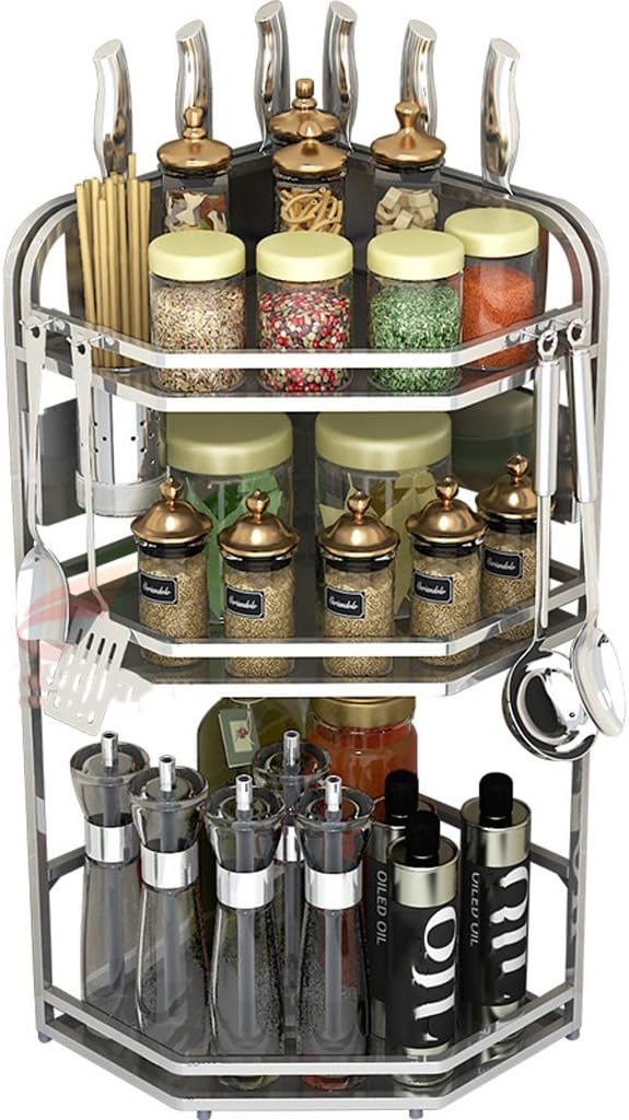 Lsxlsd WallMounted Condiment Spice Rack Triangle Corner