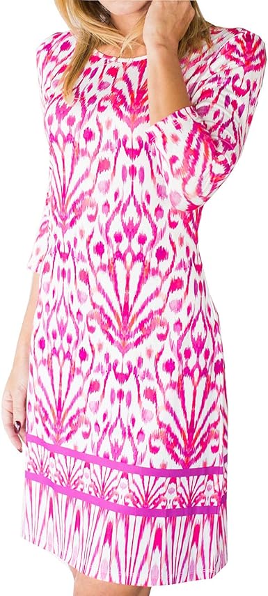 Jean-Pierre Klifa Daphne Dress - Ikat Pink at Amazon Womenâs Clothing store