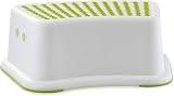 Straame Sturdy Step Stool 2 Pack Green White Non-Slip Kids Toilet Booster view 4
