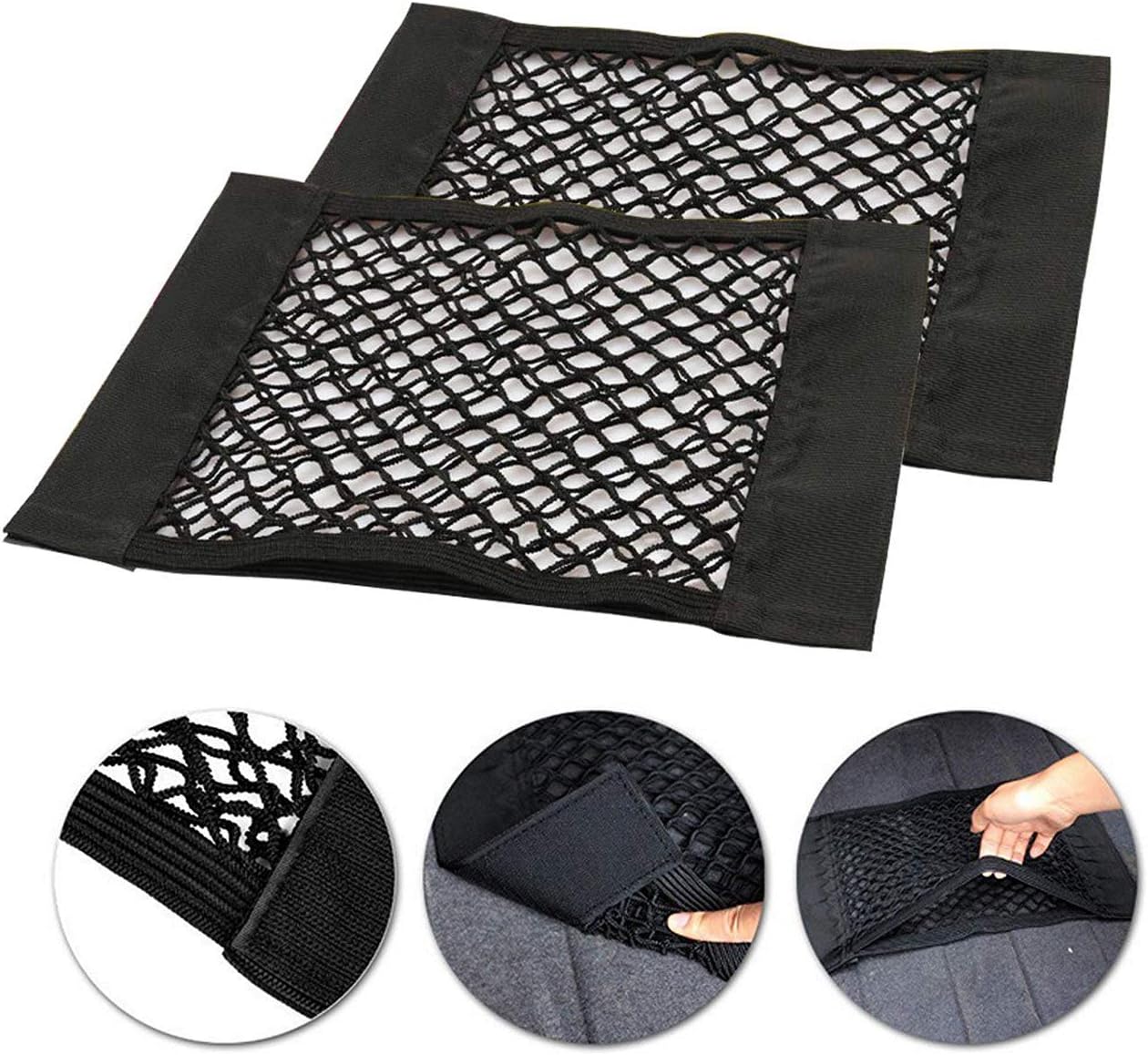 MAXTUF 2pcs Storage Net for Trunk Magic Sticker Small Cargo Net String