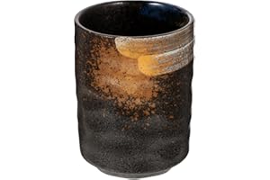 EXHUMKY Japanese Style Teacup Hand-Painted Retro Ceramic Water Cup Compact Household Teaware for Tea Ceremony and Daily Use