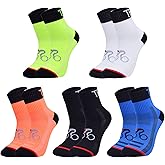 Ultrafun 10Pack Sports Cycling Socks Colorful Anti Smell Ankle Running Athletic Socks (5Pack, X-Large)