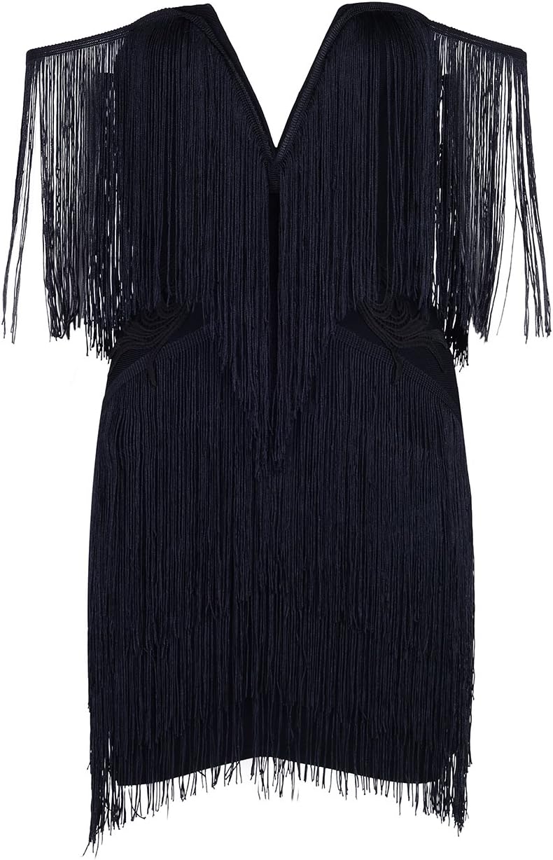 Adyce Bandage-Dress for Party Fancy Backless Sexy Deep V Neck Side Split Evening Bodycon Hot Clubwear XS S M L