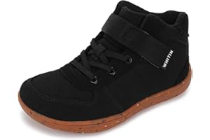 WHITIN High Top Boys/Girls Wide Barefoot Shoes + Zero Drop + Minimalist Sneaker for Little/Big Kids