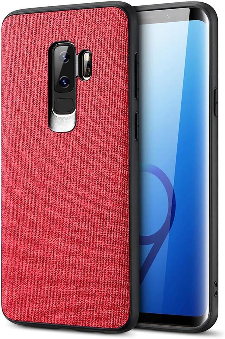 Retro Classic Fabric Case for Samsung Galaxy A6 A8 2018 S8 S9 Luxury Phone Case for Samsung Note 8 9 S7 A9 A7 2018 Capa,Red,A6Plus 2018