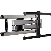 Sanus Premium Full Motion TV Wall Mount for TVs Up to 90" - Stainless Steel Finish with Smooth Extension, Swivel & Tilt